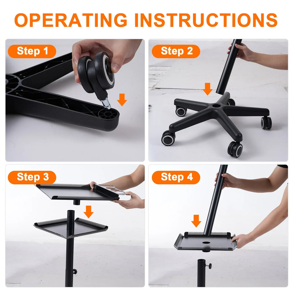 2 Salon Wheels Cart Movable Hair Stand Beauty Clinic Salon Cart Salon Cart With Stand Trolley,Station Movable Hair Salon 2-tier Adjustable Salon Adjustable Adjustable On Hair Beauty 2 Salons Bestauty