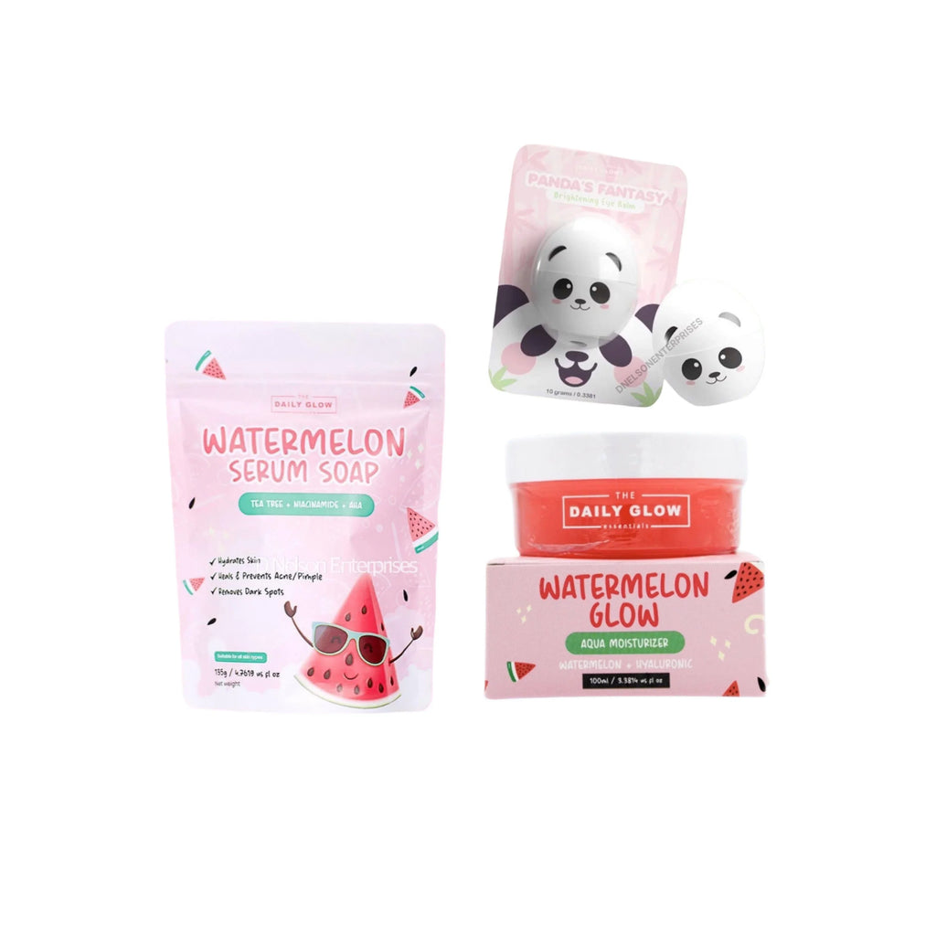 Daily The Essentials Eye Trio Panda Glow Watermelon Balm &