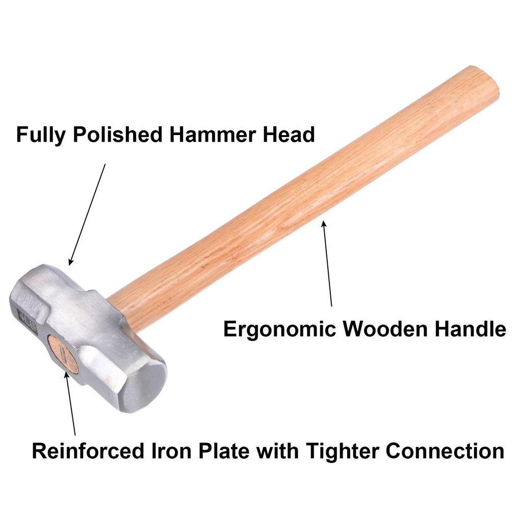 Home Forged Engineer Hammer Head Hammer Handle 12.2" 1070g Steel Industry Woodworking Sledge Uxcell Wood with for