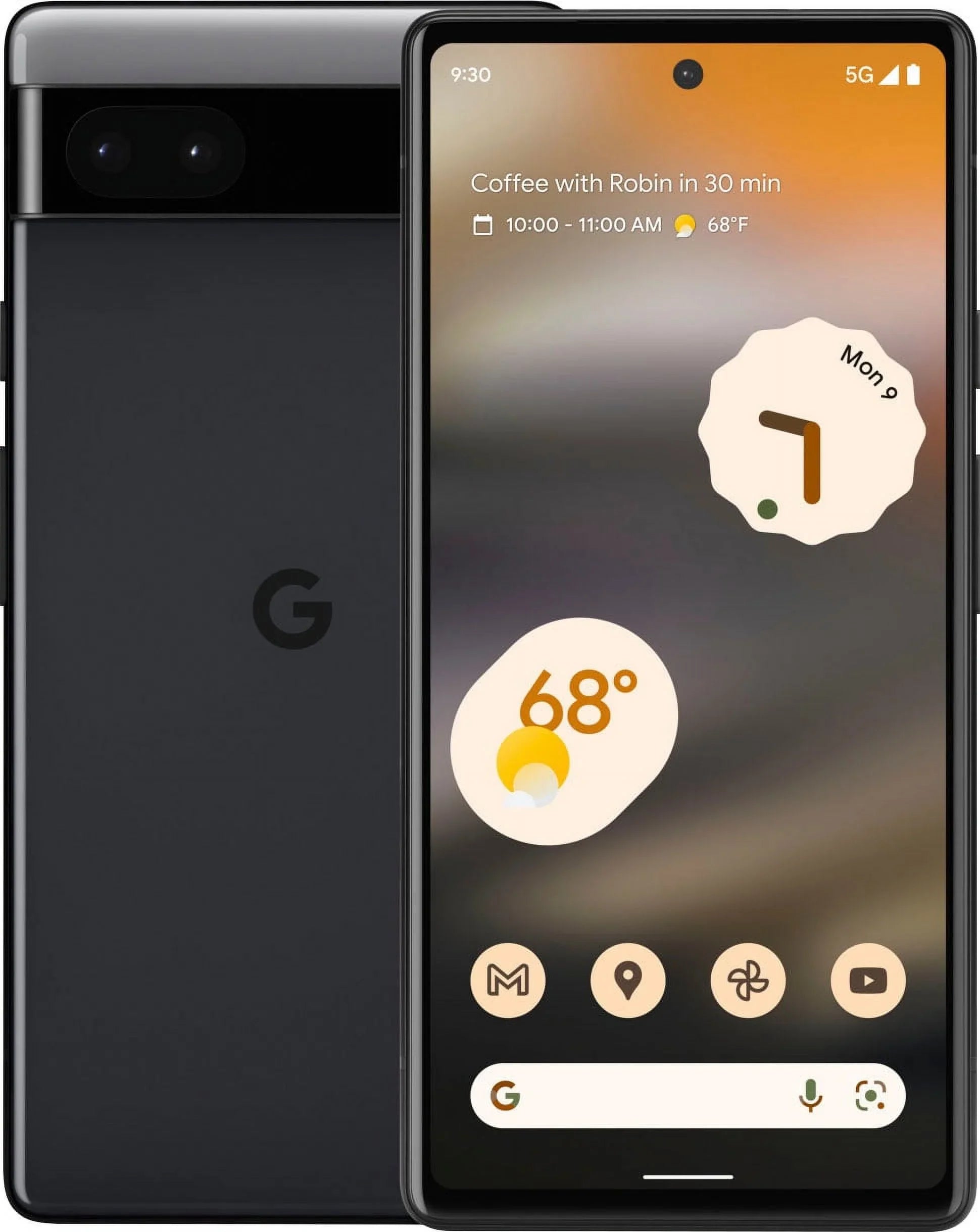 (Refurbished) Restored Charcoal 128GB (Fully GX7AS Pixel Unlocked) Google 6a