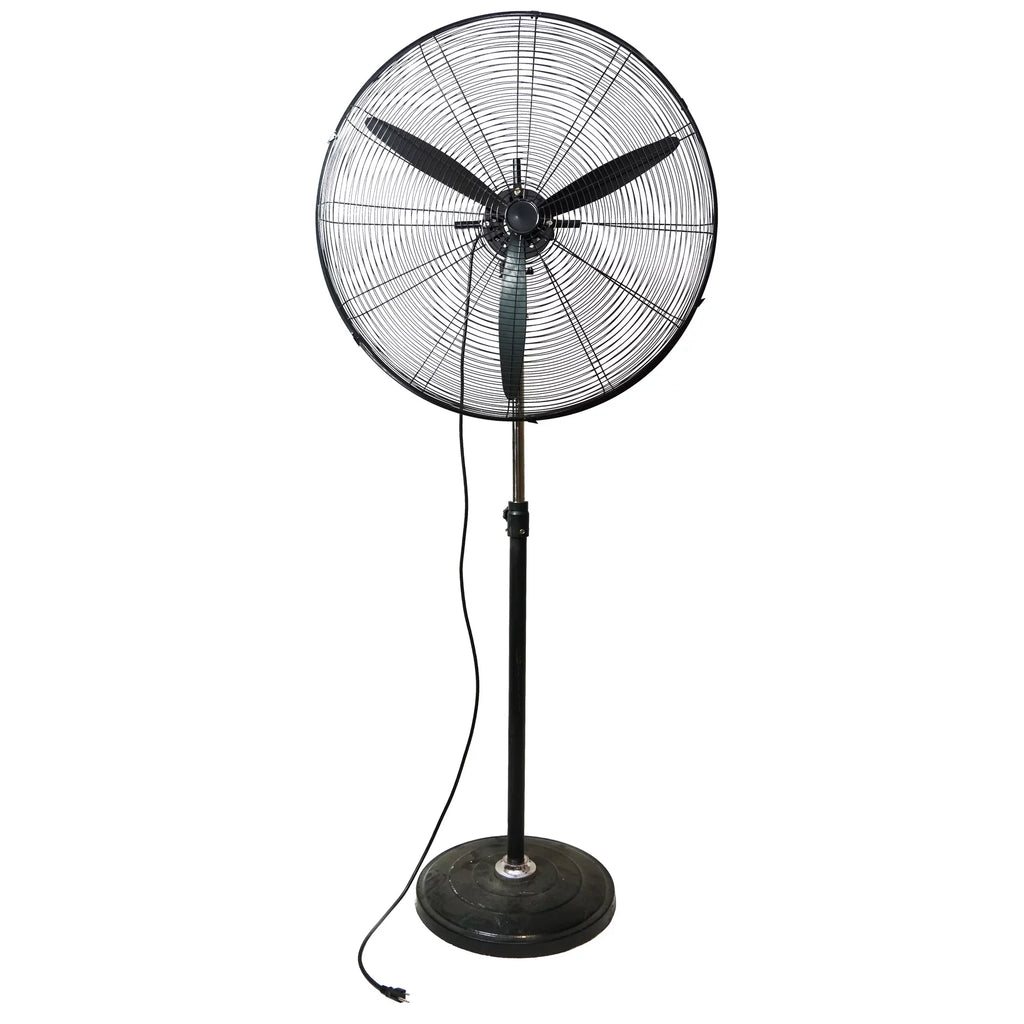 '- Oscillating Northlight Industrial Adjustable 3-Speed Black Fan 30" Pedestal