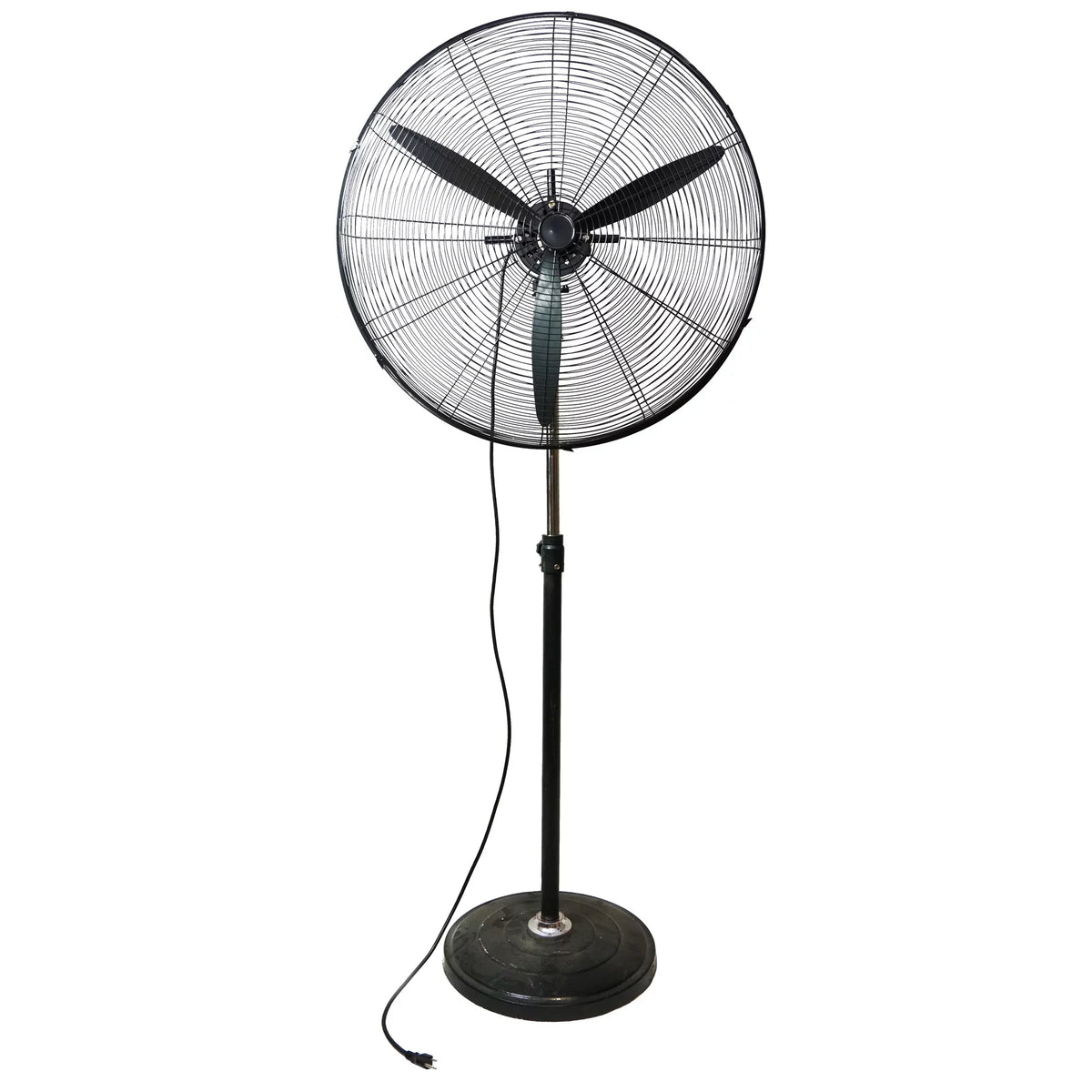 '- Oscillating Northlight Industrial Adjustable 3-Speed Black Fan 30" Pedestal