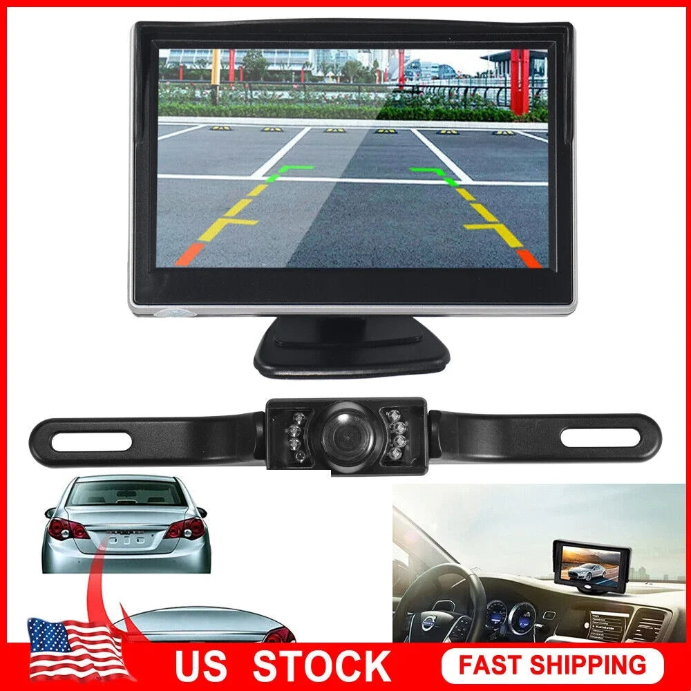 Night Vision Camera Wireless Paddsun Rear Kit Waterproof Backup HD Monitor Car 5" View