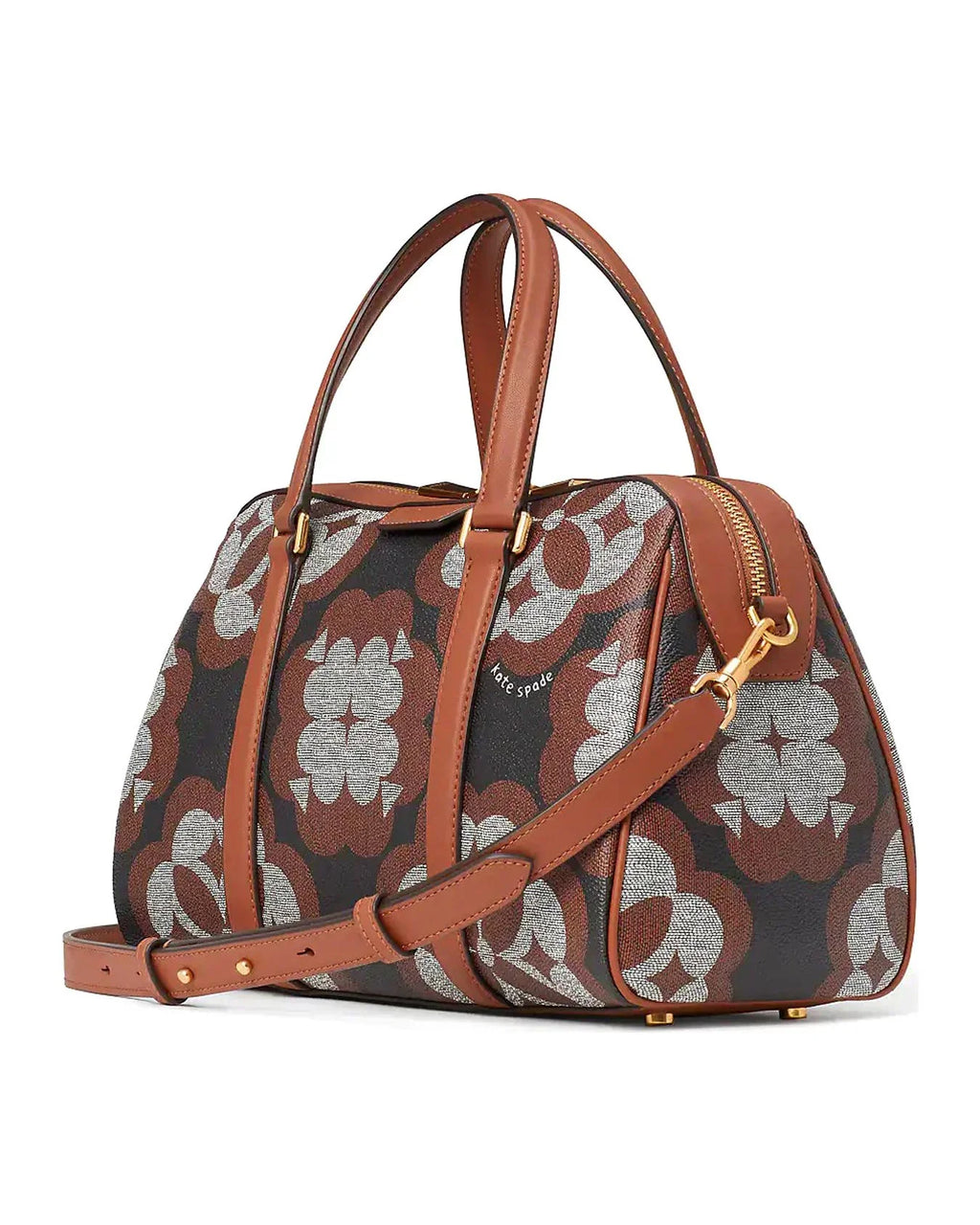 Monogram Spade Flower Satchel Eleanor Medium