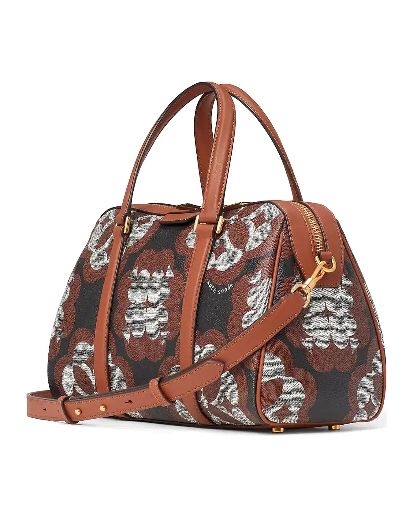 Monogram Spade Flower Satchel Eleanor Medium