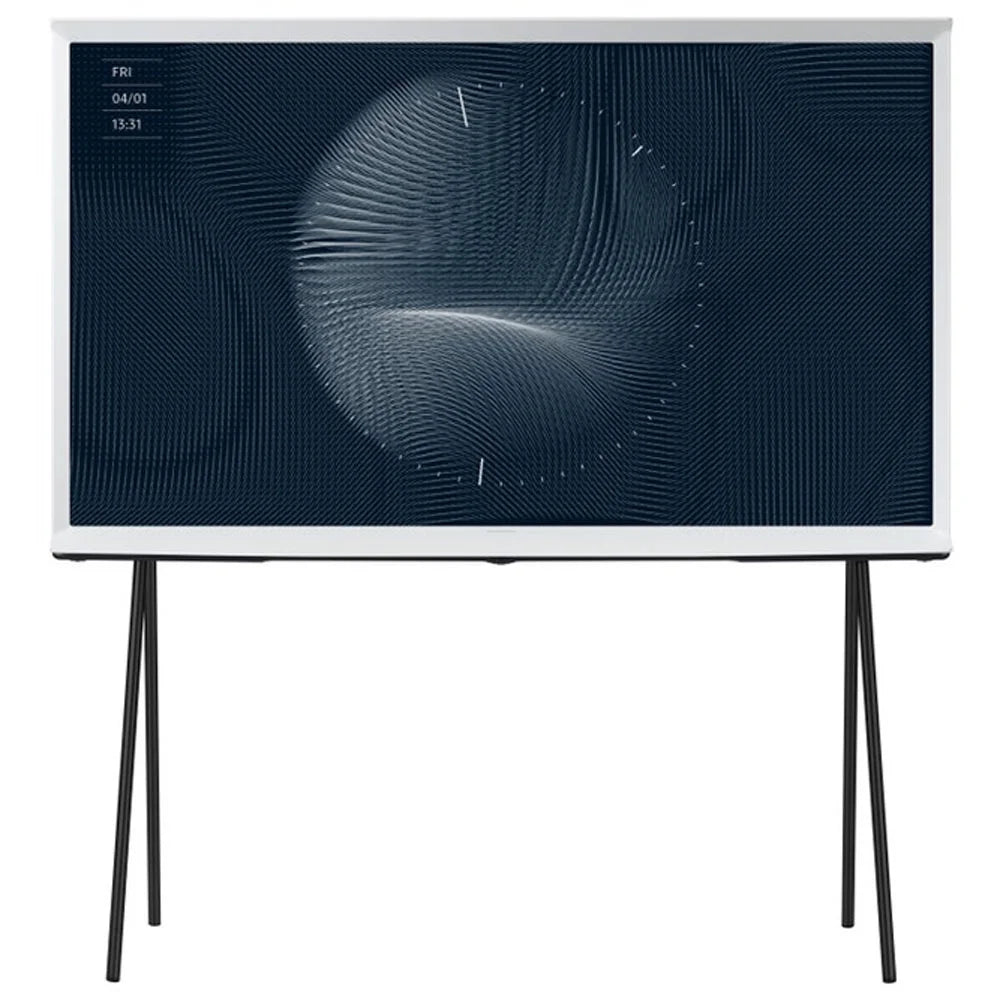 with 55 (2022) QLED UHD Pack Inch The Serif Samsung CPS TV Enhanced YR QN55LS01BA 2 HDR Protection Smart Bundle 4K