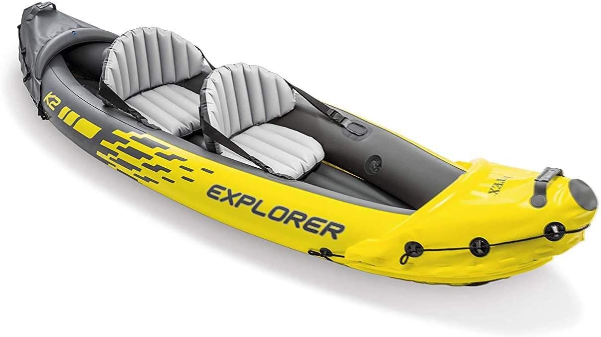 Explorer Adjustable Includes K2 86in 68307EP – – 400lb Weight High-Output Aluminum Seats SuperStrong and Kayak blow-up with Deluxe – Backrest – Set: 2-Person Capacity YUNWEN Oars Pump