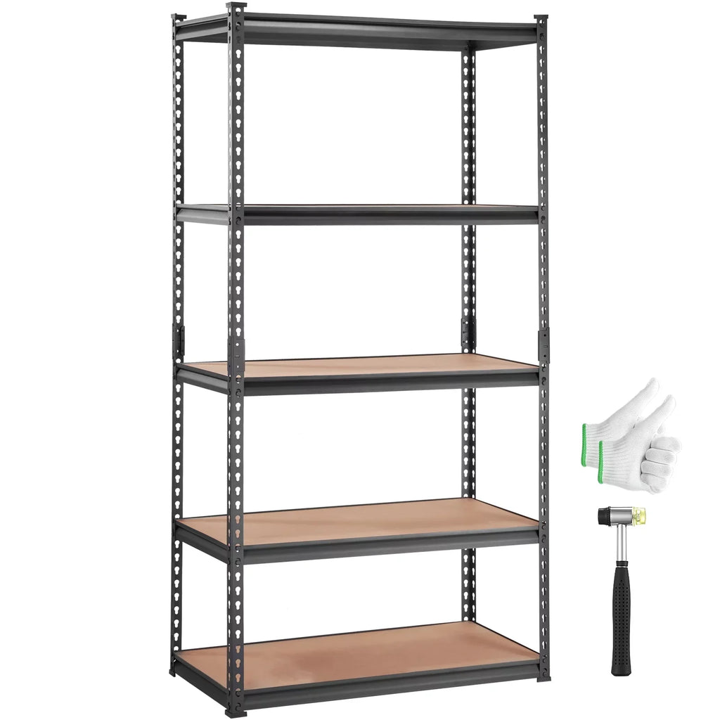 Unit lbs Garage 2000 Storage Adjustable 5-Tier Shelving Load BENTISM Storage Rack