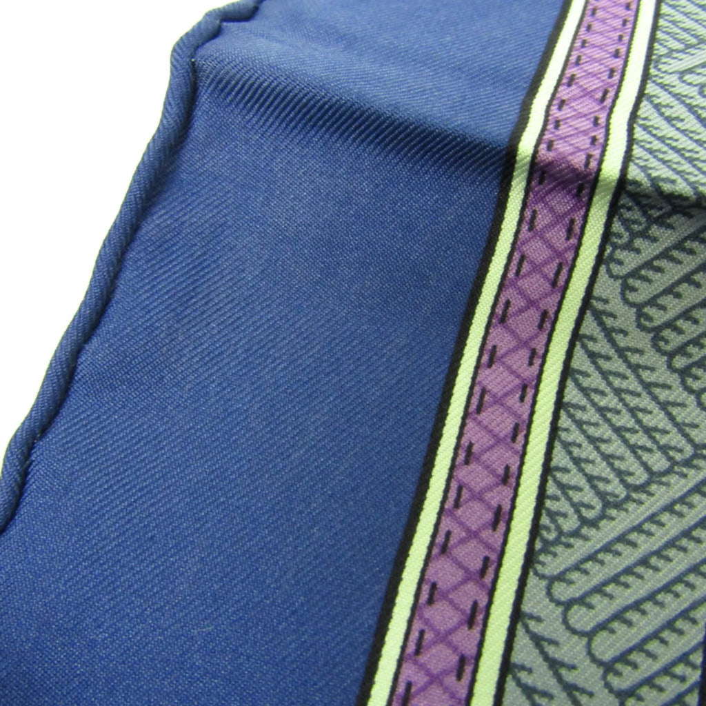 Hermes Women's DESERT Scarf Multi-color,Navy,Red Silk Color CUIRS Carre90 (Good) DU Pre-Owned