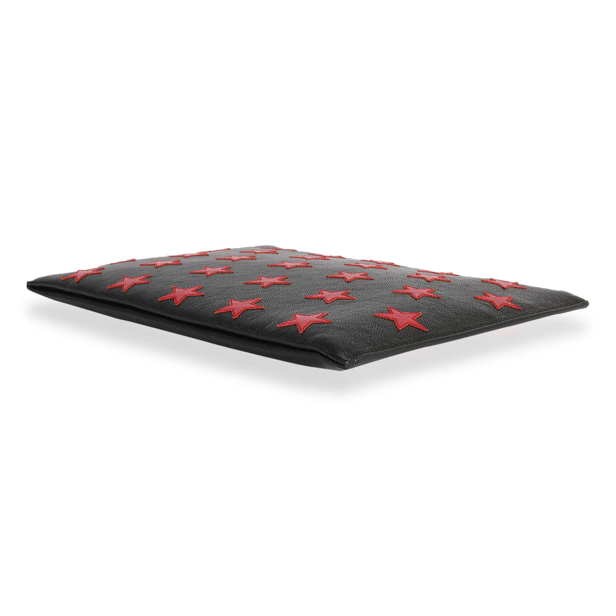 Saint Pre-Owned Leather Red Black Laurent & Star Clutch