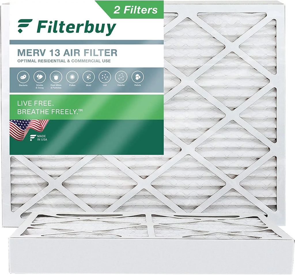 Filters Furnace AC oxygen MERV Filterbuy (2-Pack) Pleated HVAC 10x16x4 13