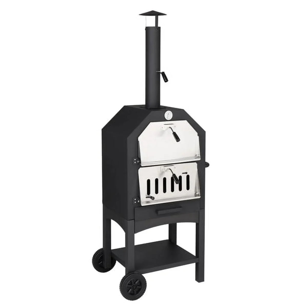 Stone, Camping for Pizza Outdoor Peel, Pizza Rack, Wood and Pizza with Backyard Oven Grill Fithood Fired