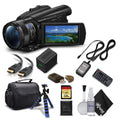 FDR-AX700 + Memory 128GB + Case Handycam with Card Sony Camcorder More HD Video - Carrying and Cable HDMI 4K Camera Star