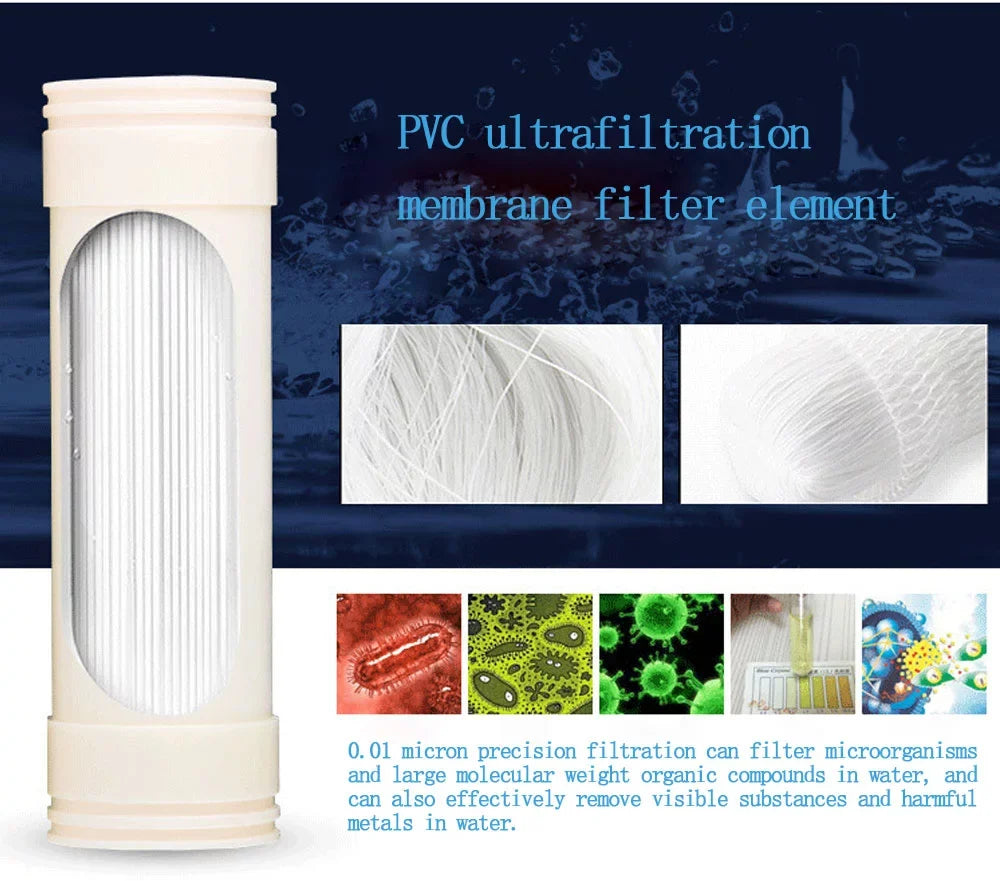 Household PreAsion Water Stainless Filter Purification 1000L/H Vertical 304 Housing 0.01um Water Steel