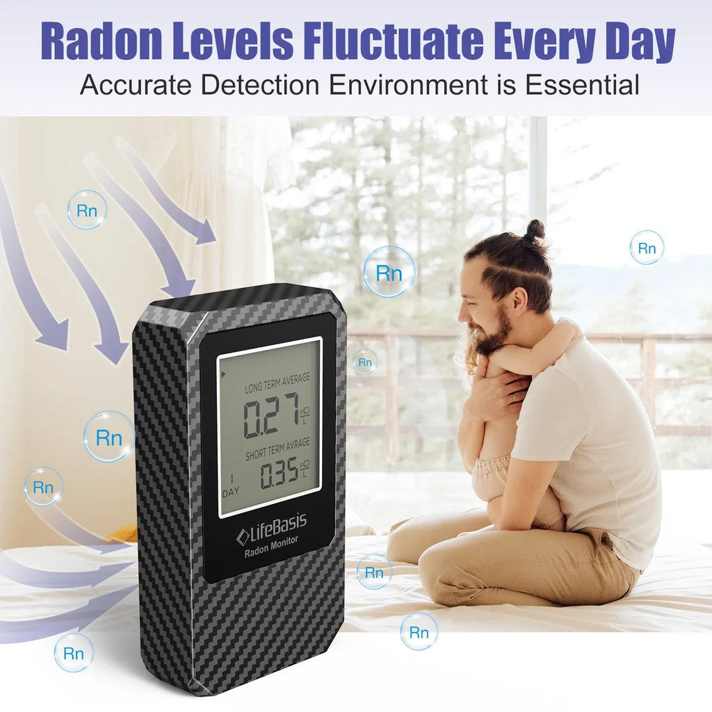 Digital Radon Battery Operated Detector Detector Home Radon Basis movable Life
