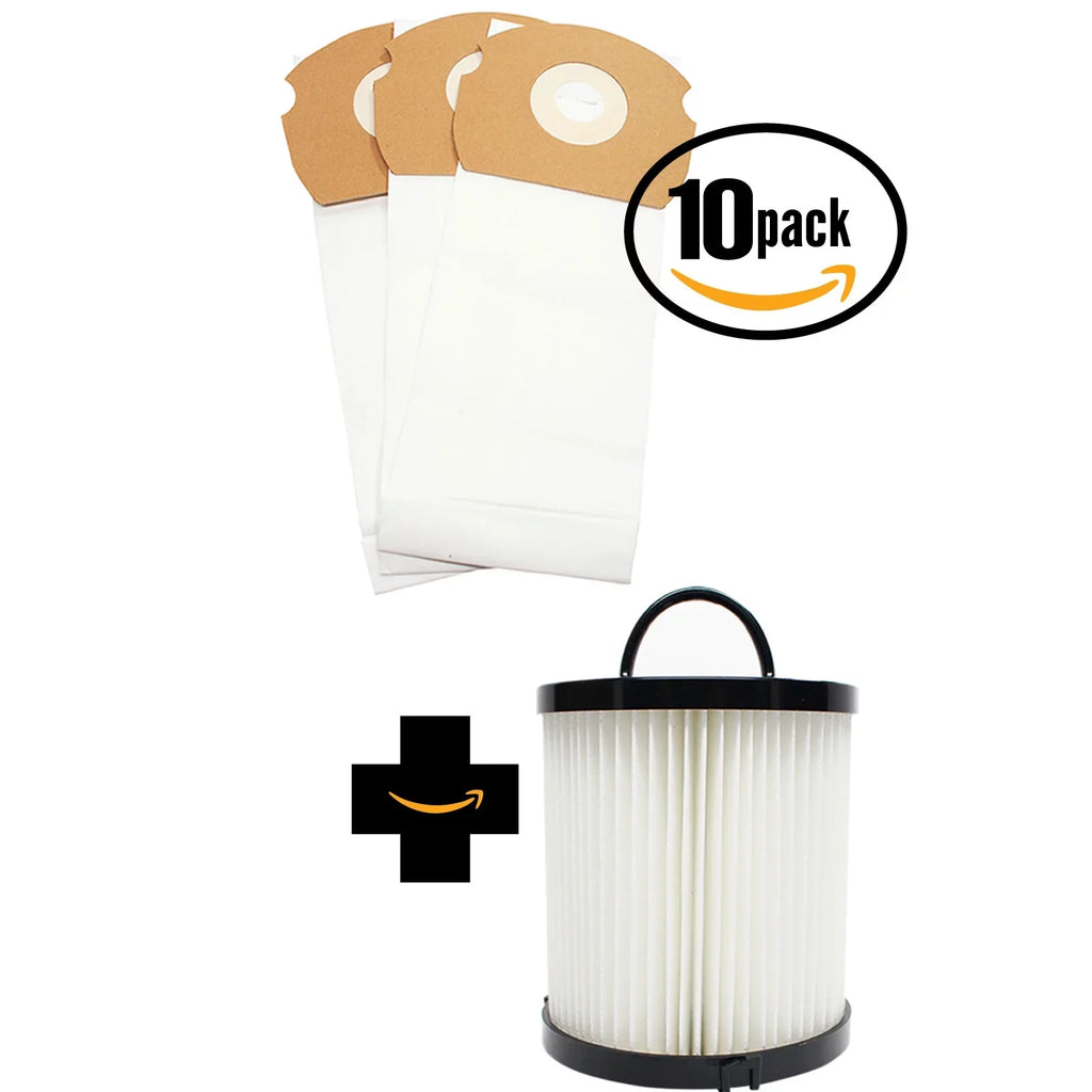 Filter 30 - AS AirSpeed & Bag AS1001AX Eureka Bags Replacement 1 Vacuum Cup & Vacuum DCF-21 Filter Compatible Gold Eureka Dust