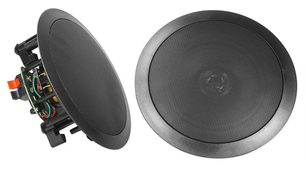Rockville SINGMIX 8" Ceiling Black Receiver Amp+(4) Bluetooth Home 5 Speakers