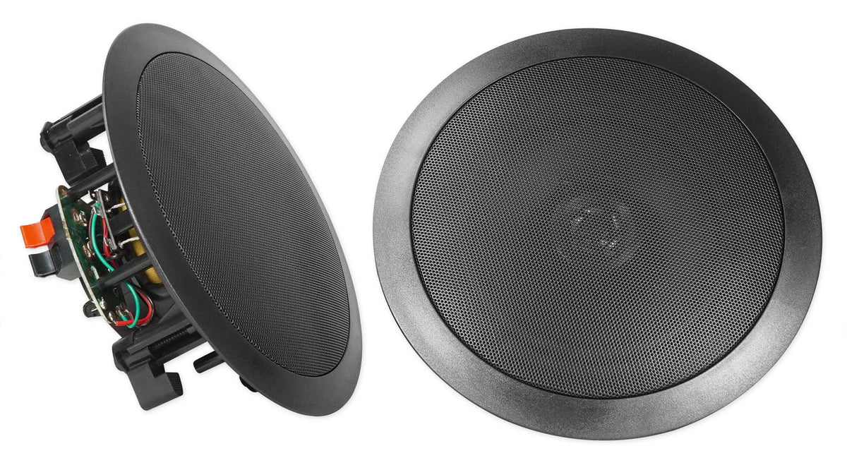 Rockville SINGMIX 8" Ceiling Black Receiver Amp+(4) Bluetooth Home 5 Speakers