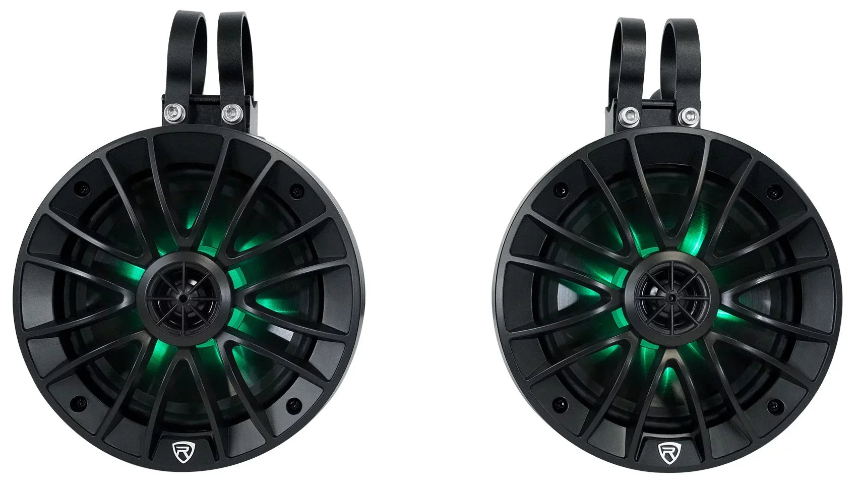 Rockville PT65BR LED 6.5 (4) inch ATV/UTV/RZR Powered For Tower Speakers Bluetooth