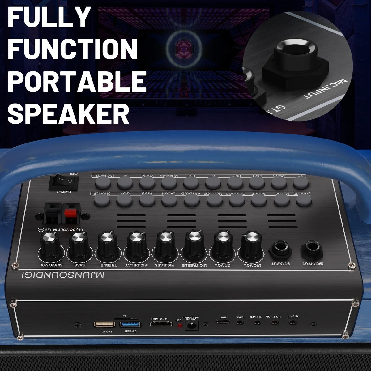 Screen/Android Machine Loudspeaker BT Wireless Adults&Kid,14”HD Touch Microphone/WiFi/USB/SD/PC/TV/Phones/HDMI for Karaoke 12/4+64G,Support Systems transportable Streaming