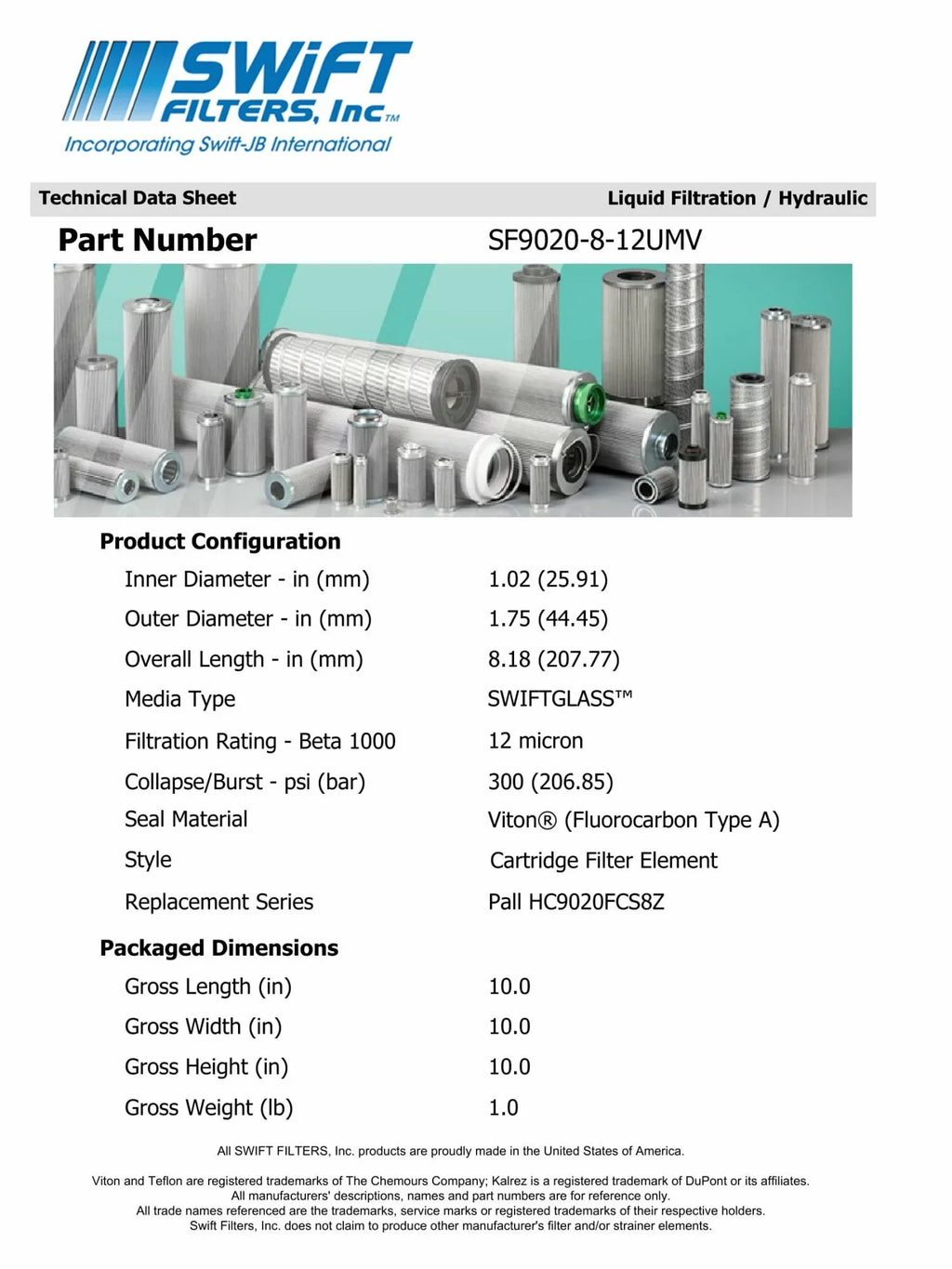 Filter Cartridge KOGYO Direct Element Construction Micron for TAISEI Interchange Microglass 12 P-F-TMA-3-8C