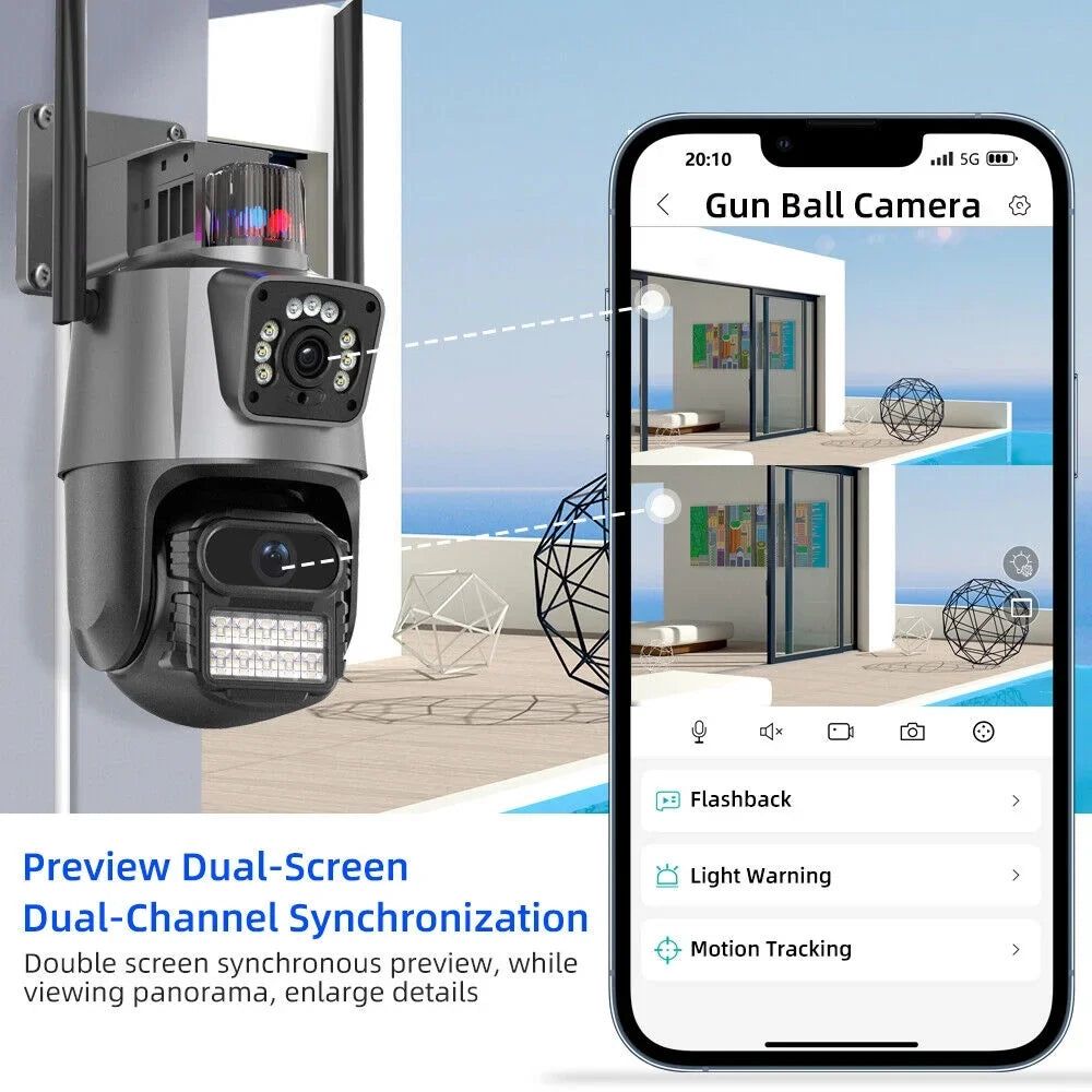 1080P Camera Slot Antenna Outdoor Audio Card TF IP66 Waterproof Two-Way Real-time HD Dual Enhanced