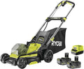 Ryobi 18 V One + Bezszczotkowa Kosiarka Akumulatorowa Ry18Lmx40C-240 (Szerokość Cięcia 40 Cm, 7-Stopniowa Regulacja Wysokości 25-75 Mm, Powierzchnie D