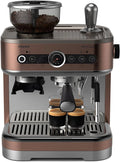 Półautomatyczny Ekspres Do Kawy Philips Barista Brew - Pojedyncze I Podwójne Espresso + Przycisk Americano, Podwójny Pojemnik Na Kawę Ziarnistą, Kalib