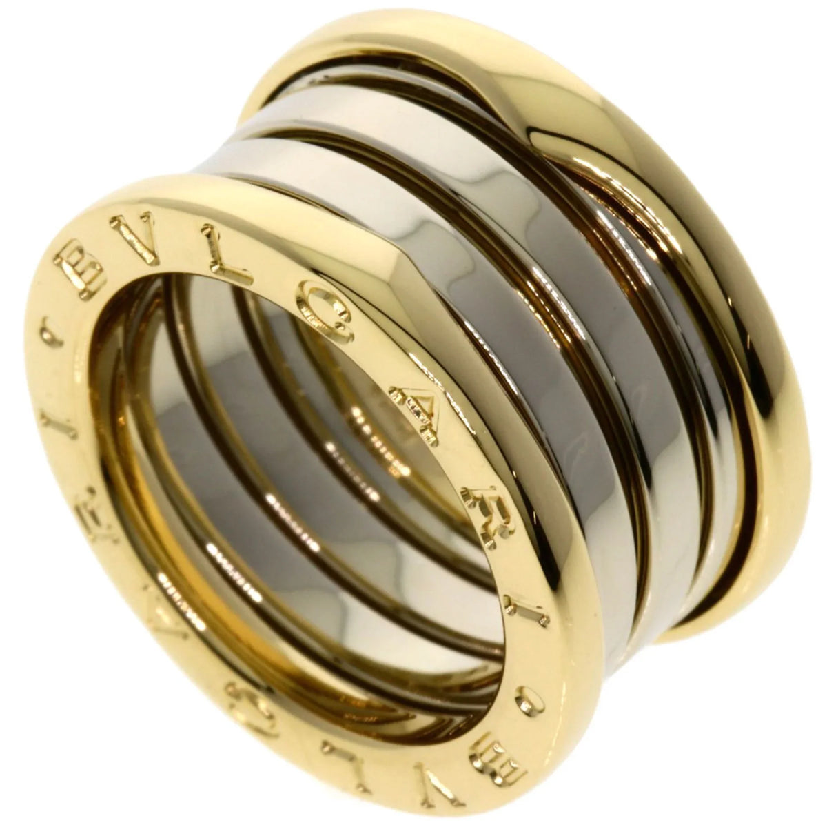 #47 Band Women's 4 Ring Pre-Owned Limited B-zero1 (Good) Bvlgari Ginza K18 Yellow M Gold/K18WG BVLGARI