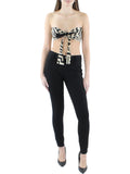 Johanna Printed Pleated Womens Cropped Ortiz