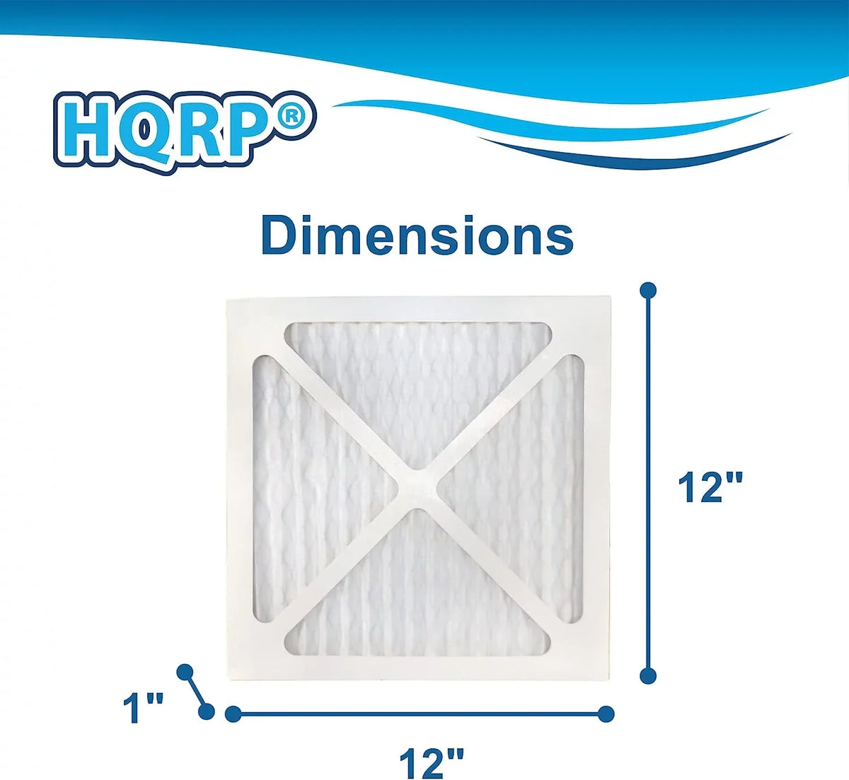 2-pack 6 AC Filter, HQRP atmospheric Furnace MERV 12x12x1 Inches Pleated