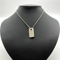 Plate Pre-Owned (Good) Rhinestone Women's IT1TZZH18V36 Color Necklace Christian Silver Dior