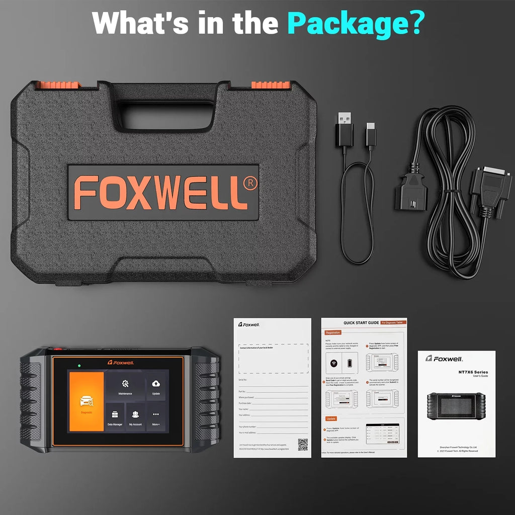 Injector Scanner TPMS BMS Tool DPF Scanner OIL EPB Newest Airbag ABS Automotive Diagnostic Car ABS Code Reset Maintenance Transmission TPS NT716 Four Version Engine OBD2 SAS 9 Reader FOXWELL System