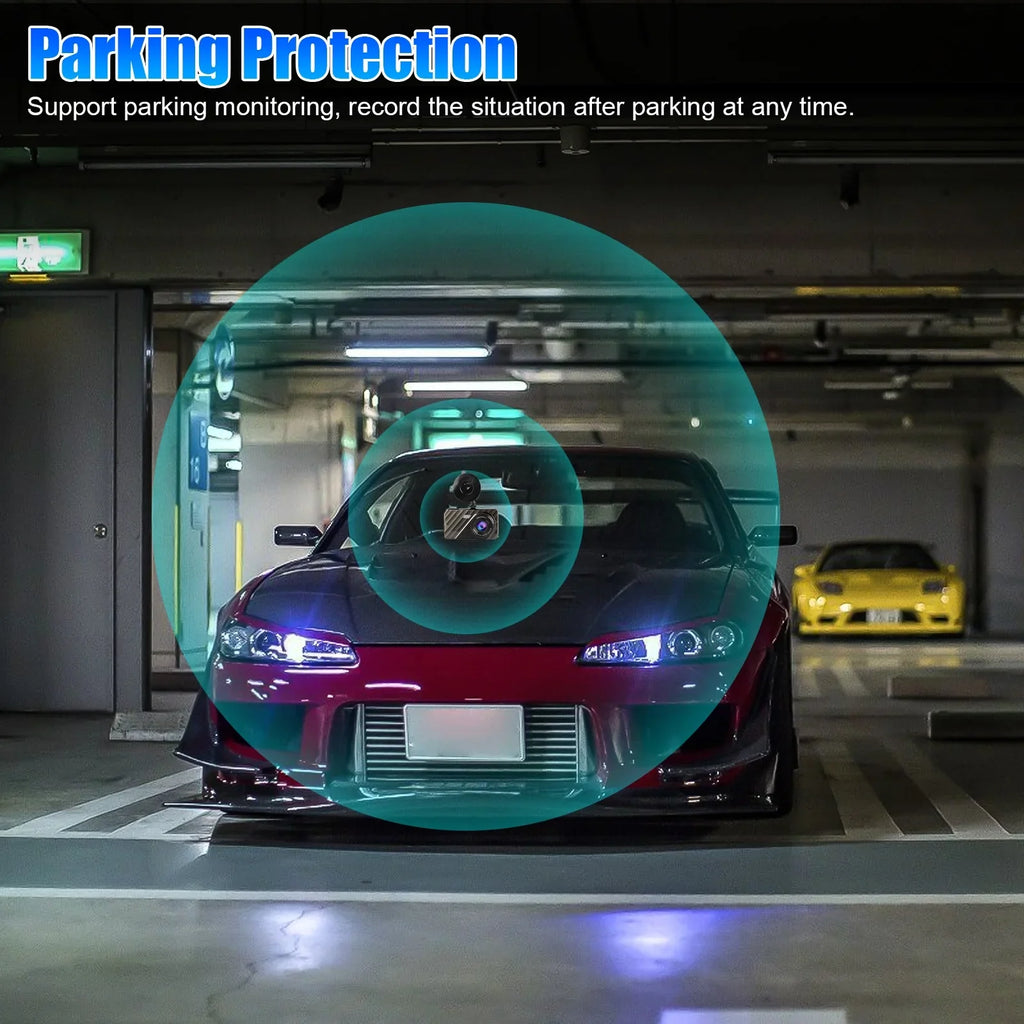 G-Sensor/ Dashboard with Vision, 4inch DVR Lens Cam, Car Wide Motion Dual 1080P and Front Car 480P Camera with 170° Night Rear Driving Dual Detection Dash IPS Display, Recorder Angle, EEEkit Dash