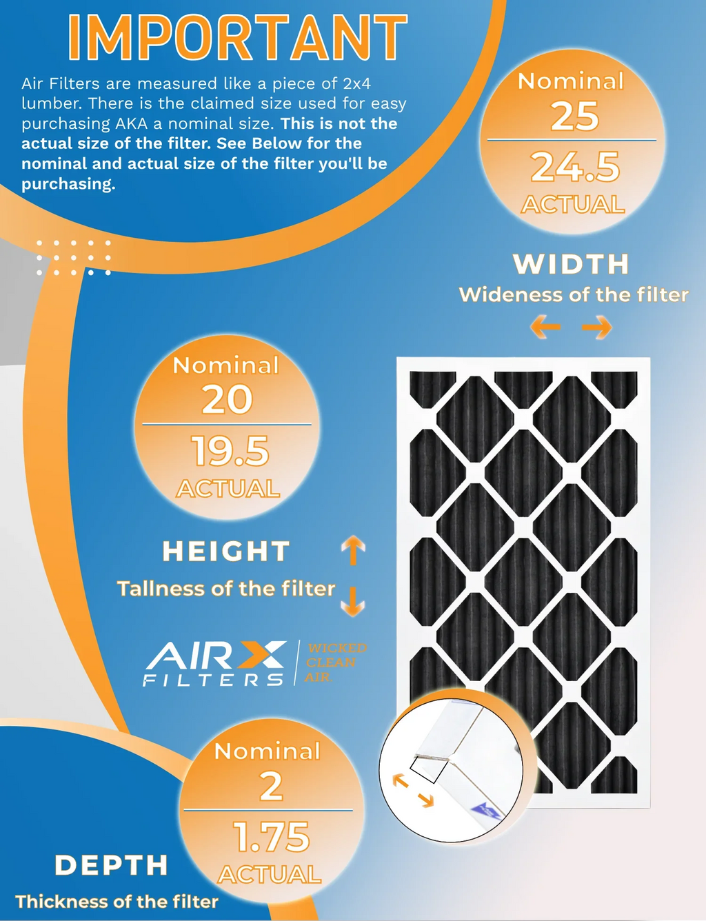 Filters MERV Retention Furnace Comparable atmospheric Filters to - FILTERS 700, AIRX in 5, Rating, FPR CLEAN Filter Made of USA by WICKED 20x25x2 AIR. Pack 8 Pet 12 Odor MPR