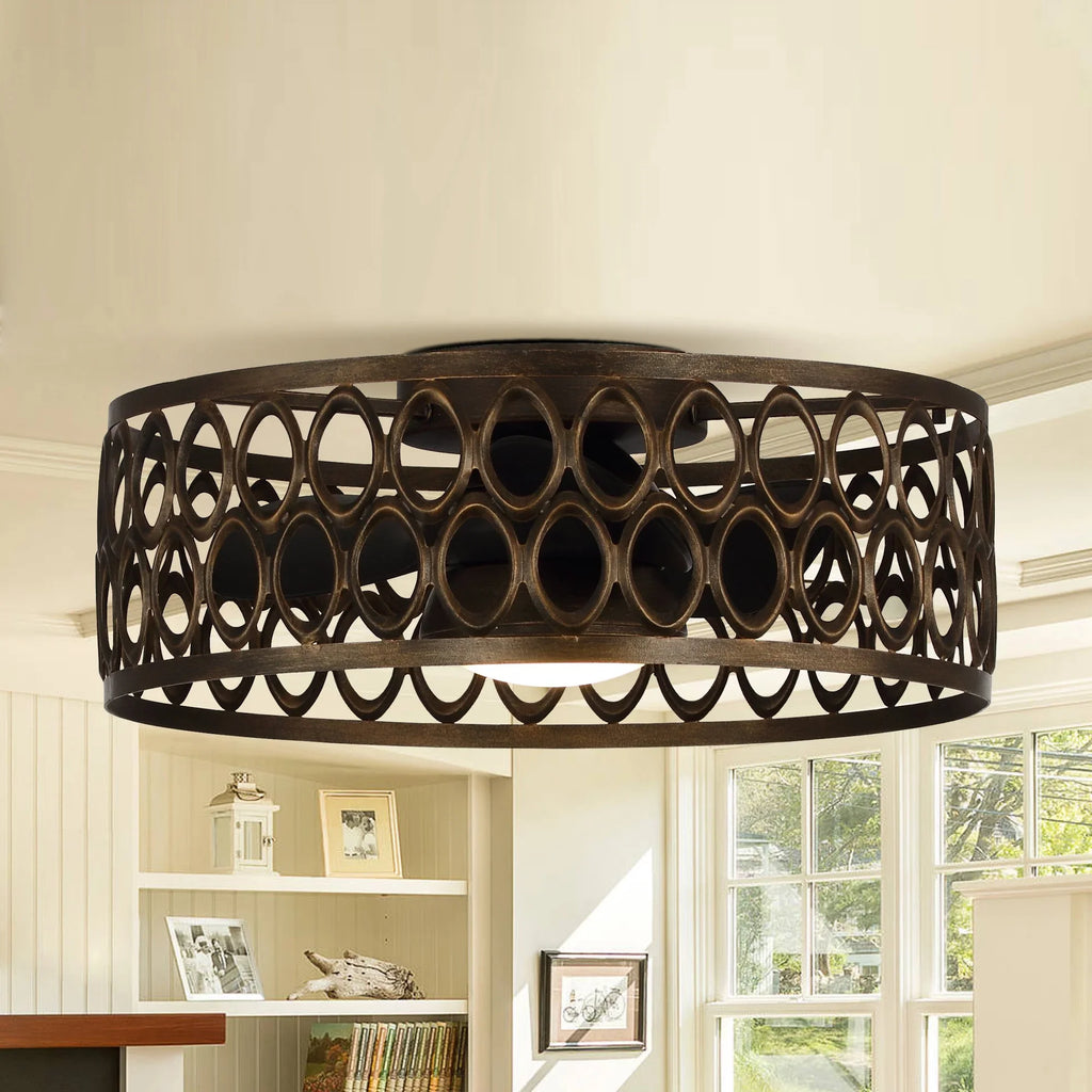 Bronze Parrot Caged Profile with Lights inch Remote for and LED Light Ceiling Uncle Low with Ceiling Fan 21 Bedroom, Fan
