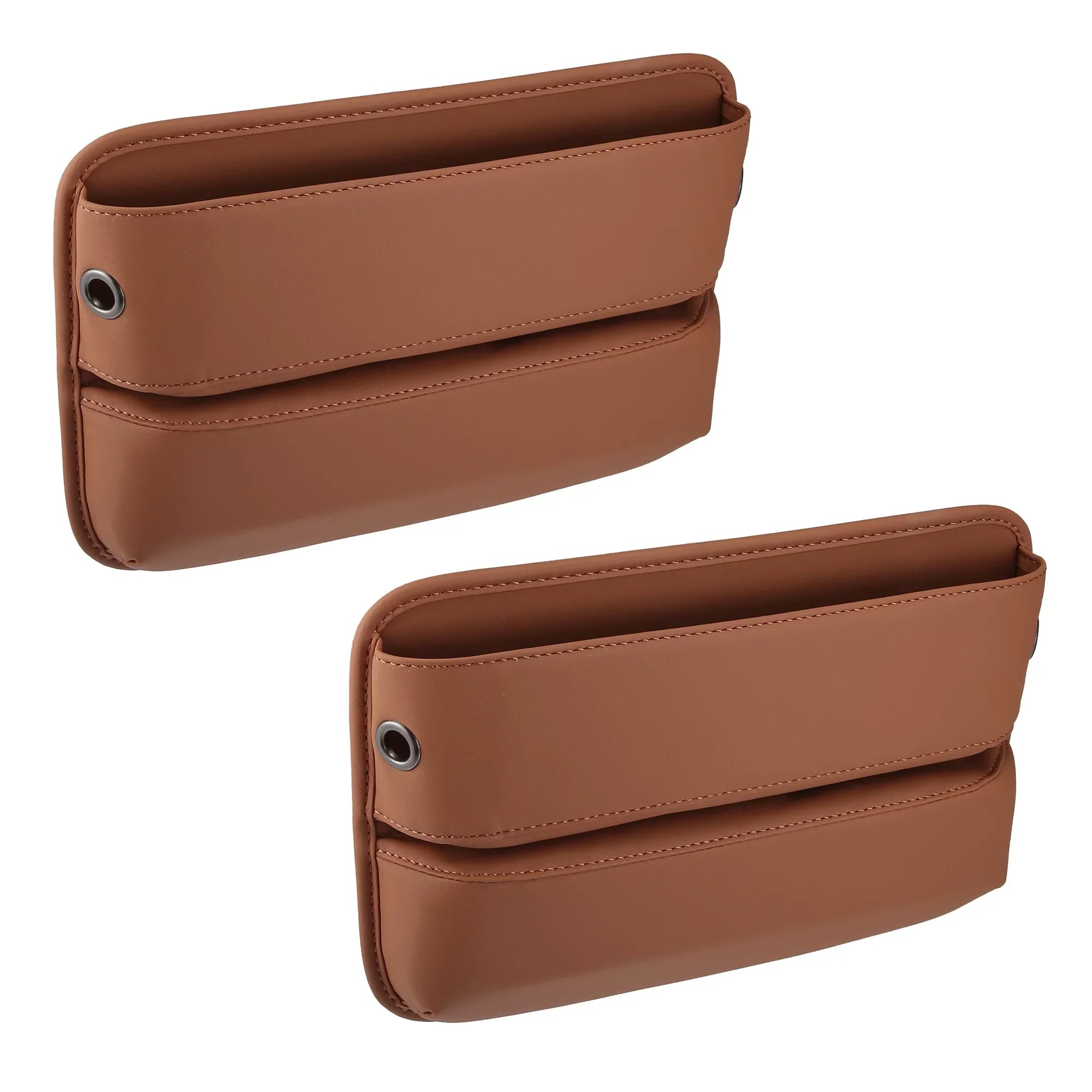 Organizer Filler Car 2pcs Seat Pocket Side Brown Box Car Gap Storage Seat Console Multi-function