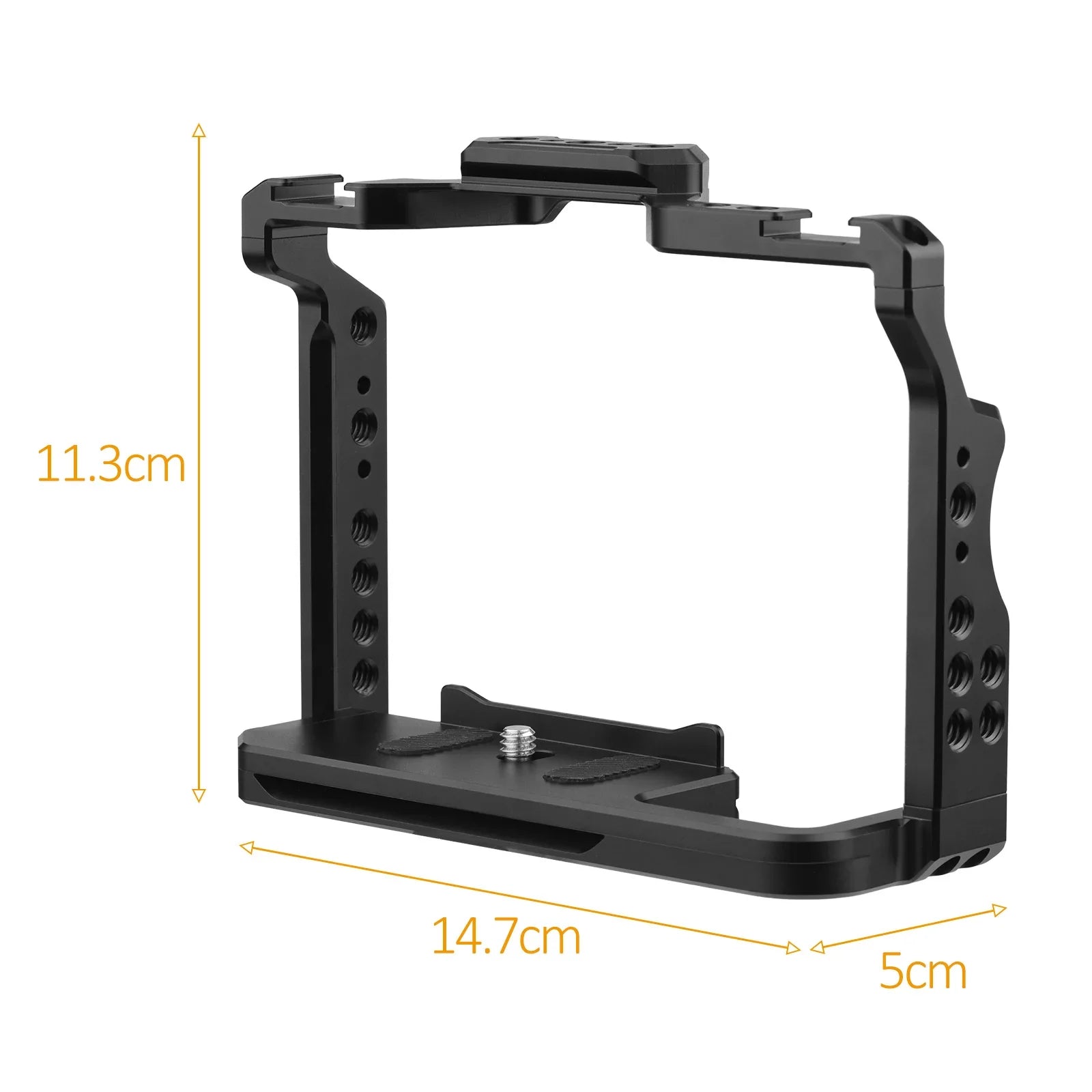 1/4 Aluminum Threads Video Camera Dual A7S II/ Mounts A7II/ A7R for A7IV/ III/ A7III/ Shoe Alloy Numerous II Sony Cage with A7R Inch Cold Cage Replacement