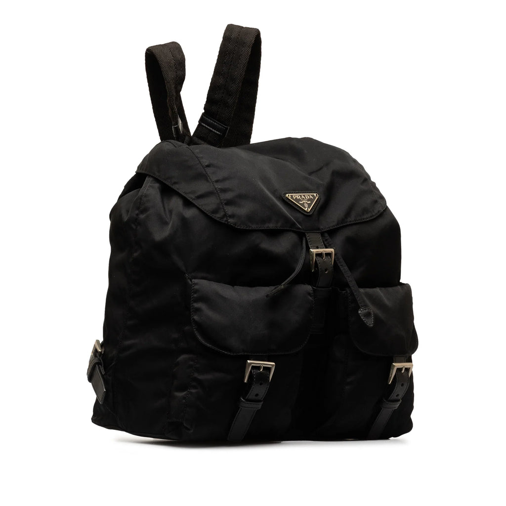 (Fair) Pre-Owned Tessuto Prada Backpack Black Fabric Authenticated Nylon Unisex