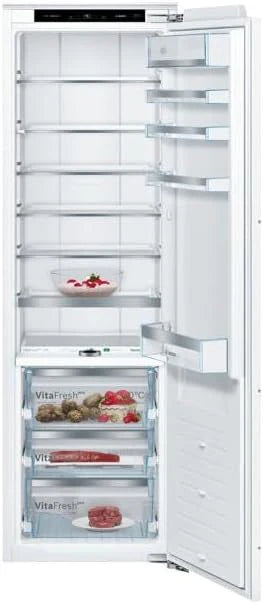 Bosch Kif81Pfe0 Serie 8 Lodówka Do Zabudowy, 177,5 X 56 Cm, 289 L, Zawias Płaski, Wyprodukowano W Niemczech, Vitafresh Pro 3 X Dłuższa Świeżość, Oświe