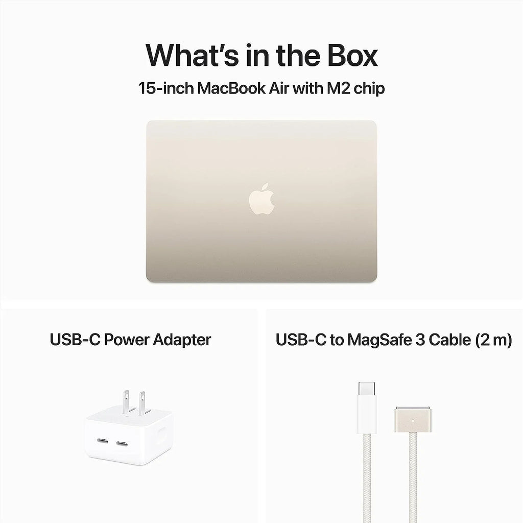 15.3" 10-core Computer Mid - GPU, 8-core 512GB with MQKV3LL/A CPU and 2023 Laptop Starlight MacBookAir M2