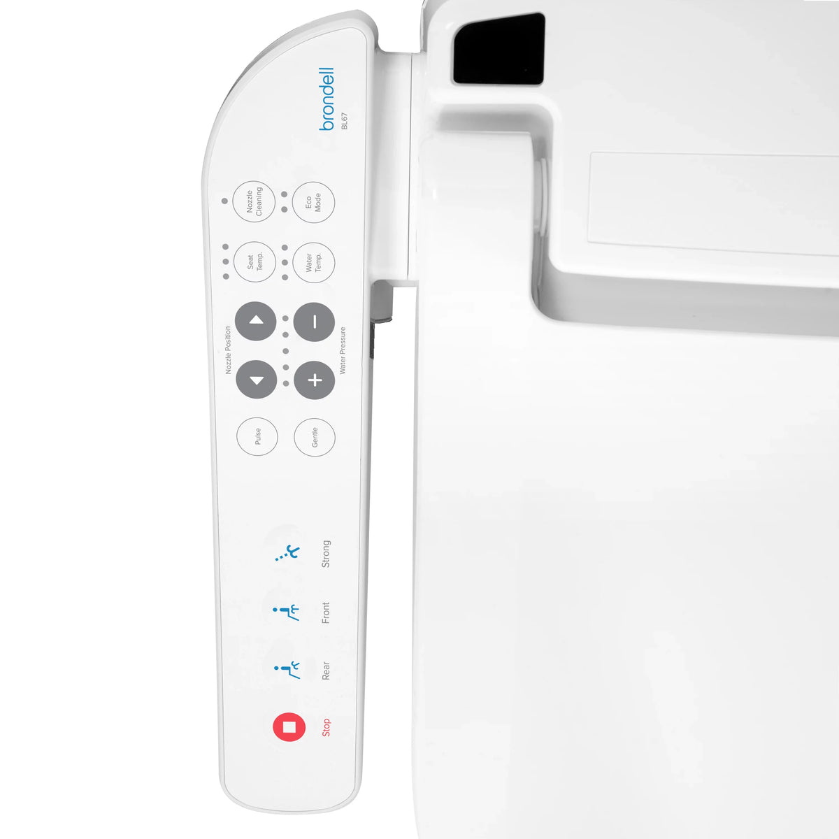 Bidet Select Brondell White Swash Round BL67 Seat, Sidearm