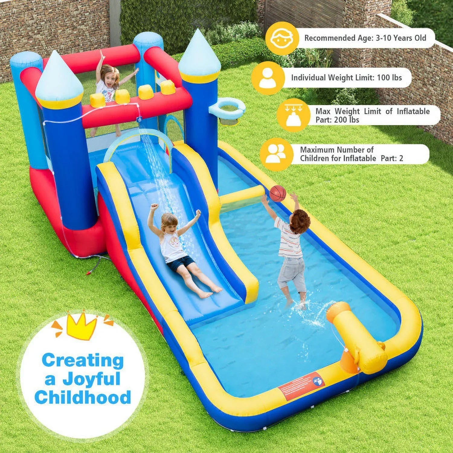under Ocean into endless - - Slide fun Adventure 124.57 Dive Bounce sun! House the Water