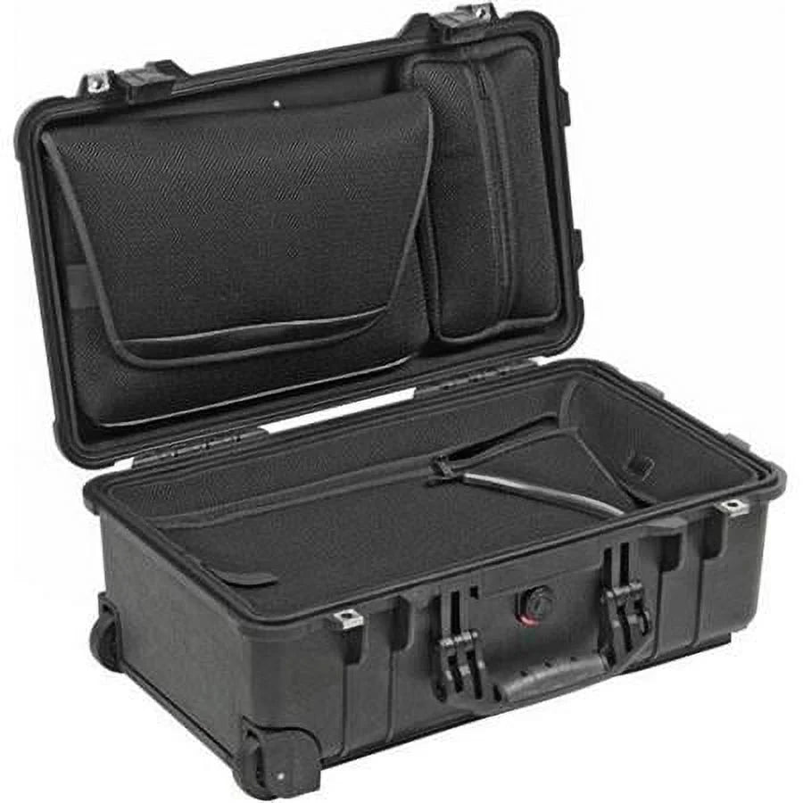 Laptop Watertight Hard Black with Wheels, Case 1510LOC Overnight TSA