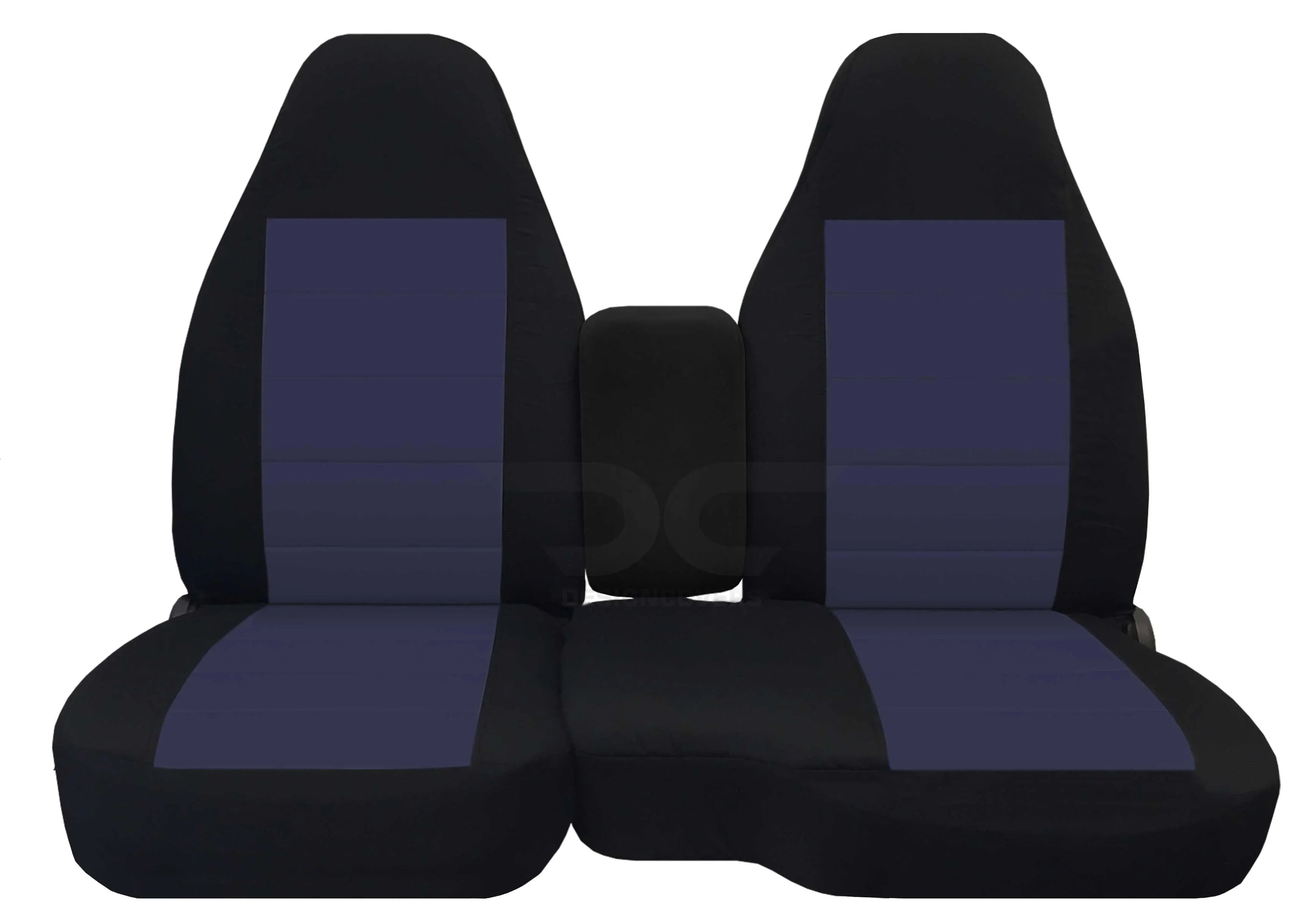 Ranger/Mazda B-Series T84-DesignCovers Fits 2004-2012 Truck Ford Split Console/Armrest Console:Black Cover:Opening Velour Seat & Covers(60/40 Center Bench)w Gray