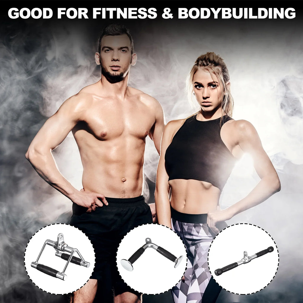 Down Gym Attachment Silver Tricep Press for Cable Machine Accessories,