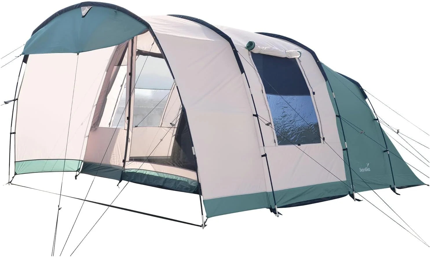Skandika Namiot Tunelowy Hafslo Sleeper Protect, 4/5 Osób, Wodoszczelny, Wszyta Podłoga Namiotu, 5000 Mm Słupa Wody, Przedsionek I Ciemna Kabina Do Sp