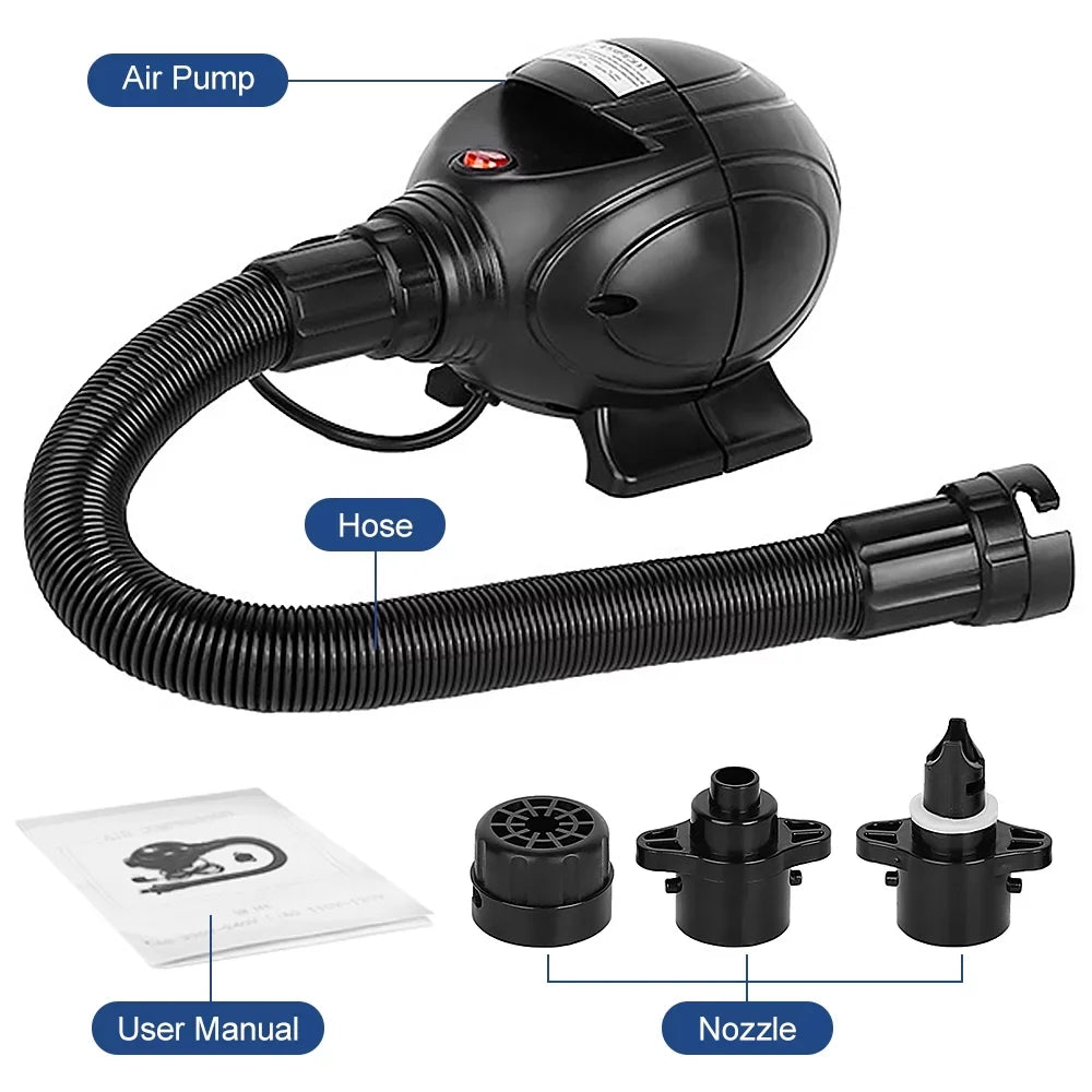 Anself Nozzles Pool Electric 3 Bed Pump Inflator Float oxygen for oxygen 800W Inflatables movable with Deflator