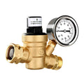 for Regulator Travel Adjustable - Screened and RV and Brass, Water Valve Gauge Pressure Lead-Free Filter, Ideal 0-160PSI Trailers with Inlet