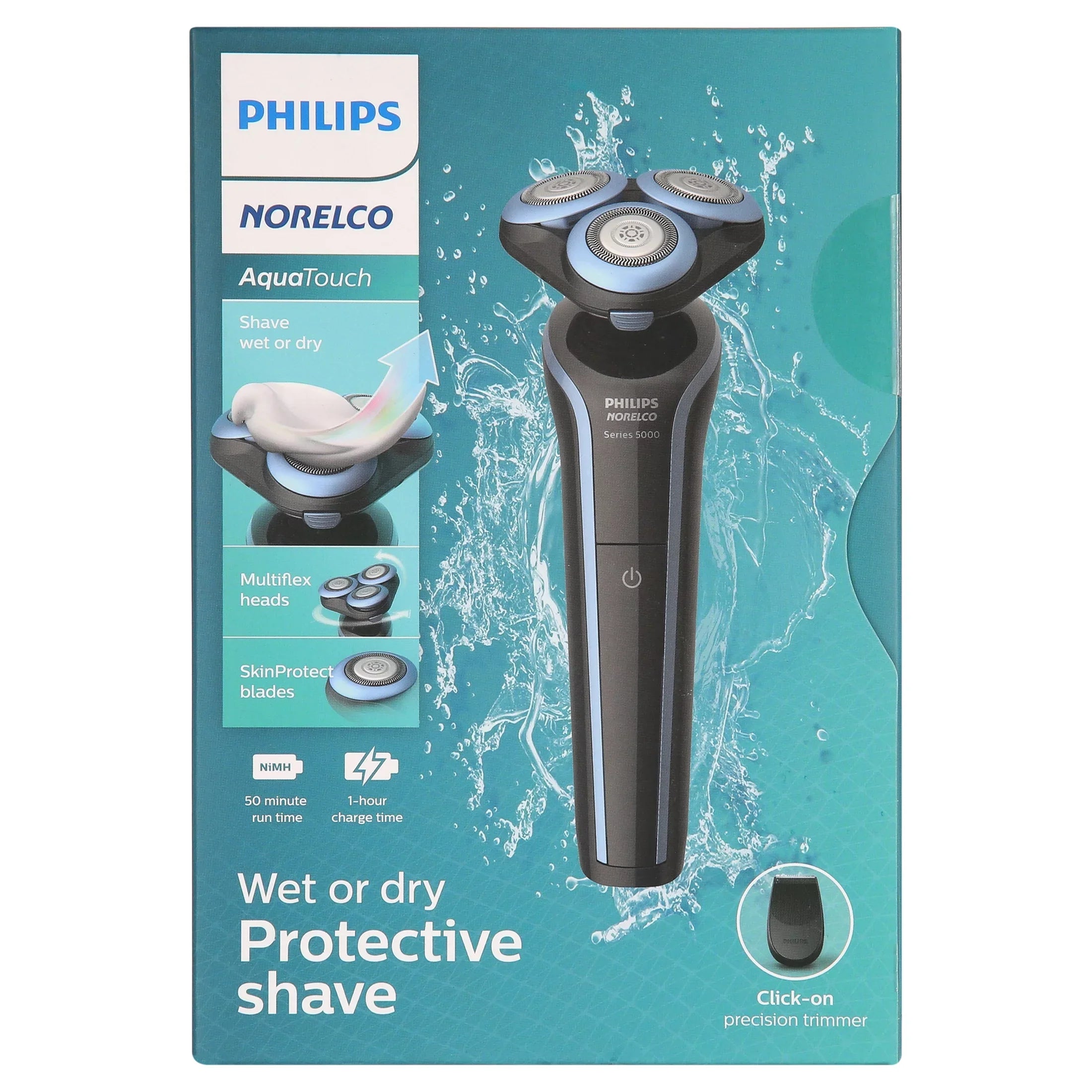 Philips Dry Series Norelco 5000 Wet Rechargeable Men Shaver Cordless Trimmer for Beard Electric